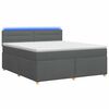 vidaXL Boxspringbett mit Matratze Dunkelgrau 160 x 200 cm Stoff