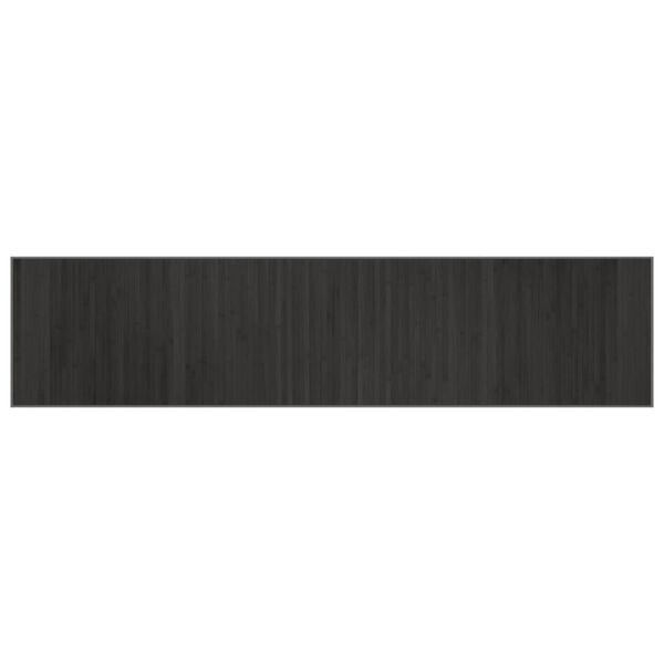 vidaXL Teppich Rechteckig Grau 70x300 cm Bambus