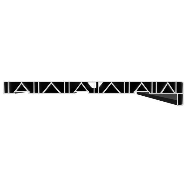 vidaXL Fensterbank Schwarz mit Holzmaserung 160 x 30 x 4,5 cm PVC