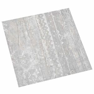 vidaXL Bodenplanken Hellgrau und Wei&szlig; 5,11 m&sup2; 55 Stk. PVC