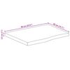 vidaXL Tischplatte mit Baumkante 60x40x2,5 cm Massivholz Mango