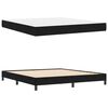 vidaXL Boxspringbett mit Matratze Schwarz 180 x 210 cm Stoff