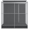 vidaXL Voliere mit Erweiterung Silber 209 x 203 x 216 cm Stahl