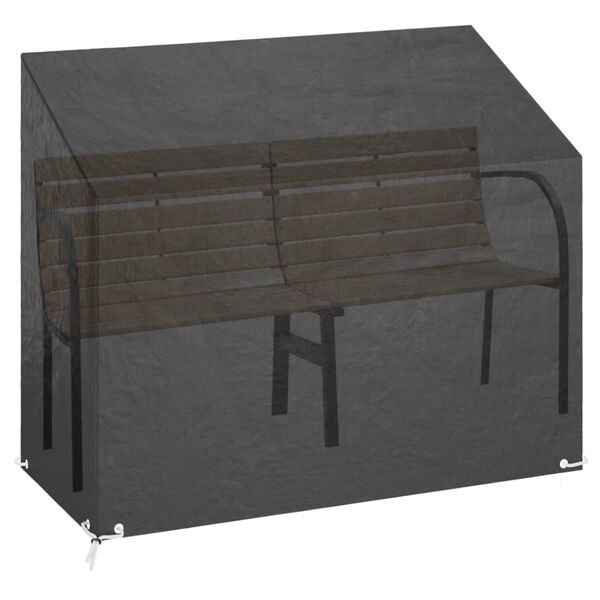 vidaXL Abdeckung f&uuml;r Gartenbank 8 &Ouml;sen 160x70x70/88 cm Polyethylen