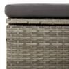 vidaXL 3-tlg. Garten-Lounge-Set mit Kissen Grau Poly Rattan