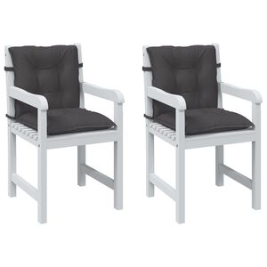vidaXL Niedriglehner-Auflagen 2 Stk Melange Anthrazit 100x50x7cm Stoff
