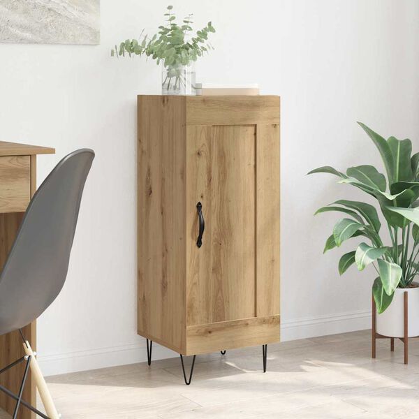 vidaXL Sideboard Artisan-Eiche 34,5 x 34 x 90 cm Verbundholz und Eisen