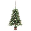 vidaXL K&uuml;nstlicher Weihnachtsbaum mit Beleuchtung & Kugeln 65 cm Gr&uuml;n
