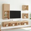 vidaXL 5-tlg. Wohnwand mit LED-Beleuchtung Sonoma-Eiche Holzwerkstoff