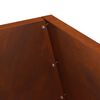 vidaXL Feuerstelle Braun 50 x 50 x 100 cm Wetterfeststahl