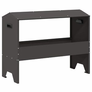 vidaXL Futtertr&ouml;ge f&uuml;r Nutztiere Schwarz 79 x 35 x 62 cm
