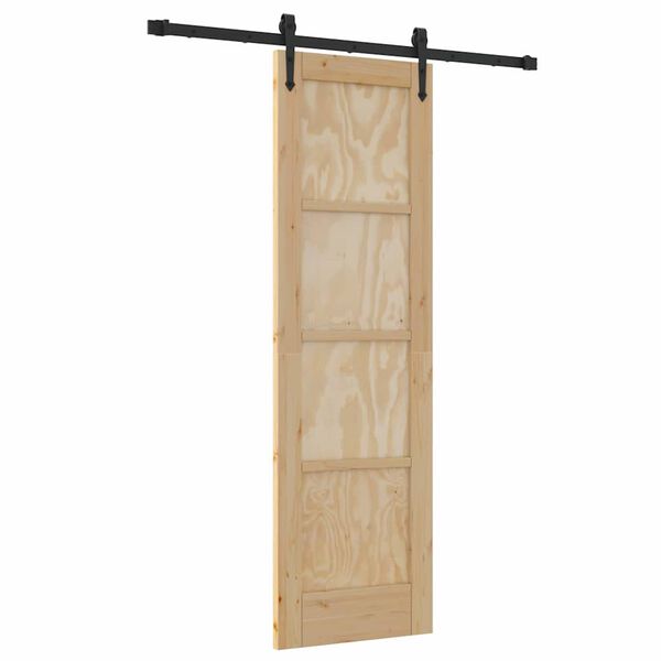vidaXL Schiebet&uuml;r ORKDAL Braun 61 x 198,5 cm Massives Kiefernholz