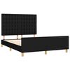 vidaXL Bettgestell ohne Matratze Schwarz 140x190 cm Stoff