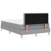 vidaXL Boxspringbett mit Kissen Hellgrau 120 x 200 cm Stoff