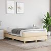 vidaXL Boxspringbett mit Matratze Creme 120x190 cm Stoff