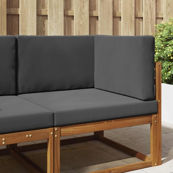vidaXL Sofakissen f&uuml;r drau&szlig;en 3 pcs Anthrazit Polyester