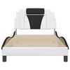 vidaXL Bettgestell "Viana" mit LED ohne Matratze Wei&szlig; und Schwarz 100x200 cm