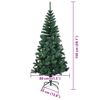 vidaXL K&uuml;nstlicher vorbeleuchteter Weihnachtsbaum Gr&uuml;n 150 cm