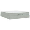 vidaXL Ottoman-Bett mit Matratze Hellgrau 180x200 cm Samt