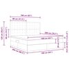 vidaXL Aufbewahrungsbett mit Matratze Hellgrau 160 x 200 cm Samt
