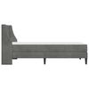 vidaXL Bettgestell mit Matratze Dunkelgrau 90 x 200 cm Samt