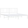 vidaXL Bettgestell mit Kopfteil Metall Wei&szlig; 183x213 cm