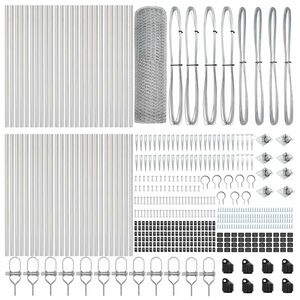 vidaXL Sechseckzaun mit Pfosten 100 x 0,6 m Verzinkter Stahl Silber