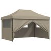 vidaXL Party-Zelt Taupe 292 x 440 x 315 cm Oxford-Stoff
