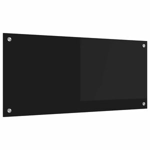vidaXL K&uuml;chenr&uuml;ckwand Schwarz 90 x 40 cm Geh&auml;rtetes Glas