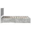 vidaXL Bettrahmen mit Kopfteil Beton Grau 120 x 200 cm Holzwerkstoff