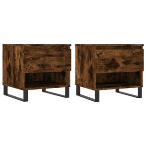 vidaXL Couchtische 2 Stk. R&auml;uchereiche 50x46x50 cm Holzwerkstoff