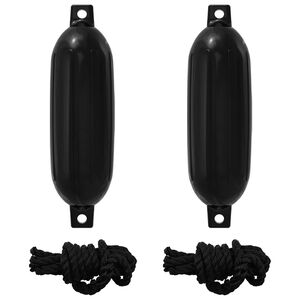 vidaXL Bootsfender 2 Stk. &Oslash; 11 x 40 cm Schwarz PVC