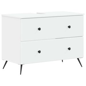vidaXL Waschbeckenschrank BREDA Wei&szlig; 82 x 41 x 59 cm Holzwerkstoff