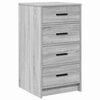 vidaXL Schminktisch 3 pcs Grau 40 x 41 x 135 cm Holzwerkstoff