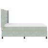 vidaXL Boxspringbett mit LED-Lichtleisten Hellgrau 140 x 190 cm Samt