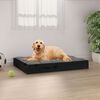 vidaXL Hundebett Schwarz 71,5x54x9 cm Massivholz Kiefer
