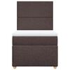 vidaXL Boxspringbett mit Matratze Dunkelbraun 100x200 cm Stoff
