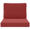 vidaXL Sofakissen f&uuml;r drau&szlig;en 2 pcs Weinrot Polyester