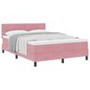 vidaXL Boxspringbett mit Kopfteil Rosa 140 x 190 cm Samt