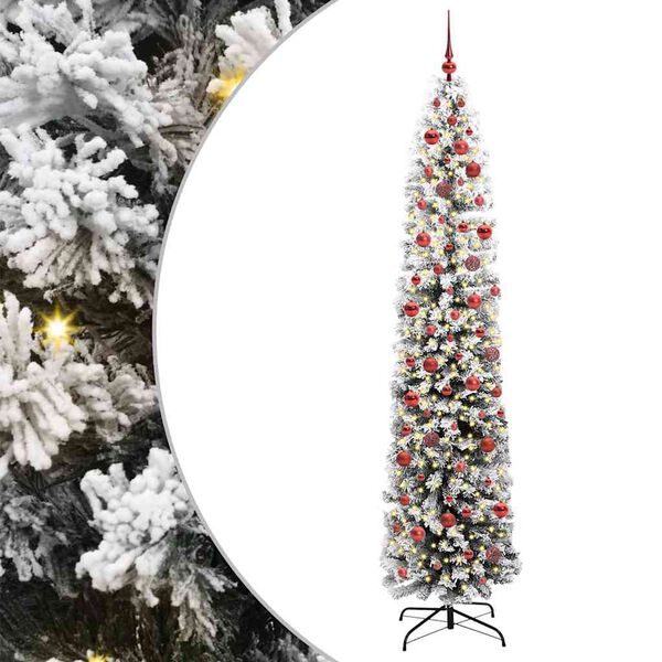 vidaXL Künstlicher Weihnachtsbaum mit 300 LEDs mit Ständer Grün 240 cm