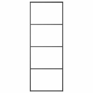 vidaXL Schiebet&uuml;r ESG-Glas und Aluminium mattiert 76x205 cm Schwarz