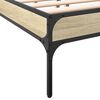 vidaXL Bettgestell Sonoma-Eiche 160x200 cm Holzwerkstoff und Metall