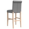 vidaXL Barst&uuml;hle 2 Stk. Massivholz Gummibaum und Stoff