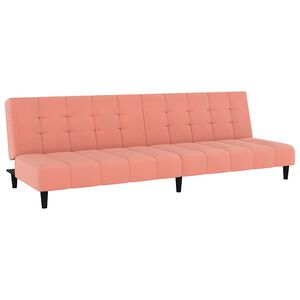 vidaXL Schlafsofa 2-Sitzer Rosa Samt