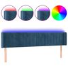 vidaXL LED Kopfteil Dunkelblau 183x16x78/88 cm Samt