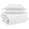 vidaXL Bettdecken Set mit Kissen 3 pcs Wei&szlig; Daunenfeder