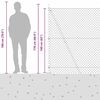 vidaXL Zaunpfosten Grau 10 x 1,6 m (40 x 40 mm Maschen) Stahl und PVC