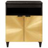 vidaXL Sideboard Schwarz und Gold 60 x 33 x 75 cm Massivholz Mango
