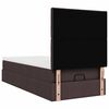 vidaXL Ottoman-Bett mit Matratze Dunkelbraun 90x200 cm Stoff