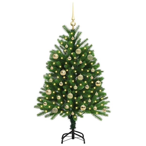 vidaXL Weihnachtsbaum mit 150 LEDs mit St&auml;nder Gr&uuml;n 120 cm PE